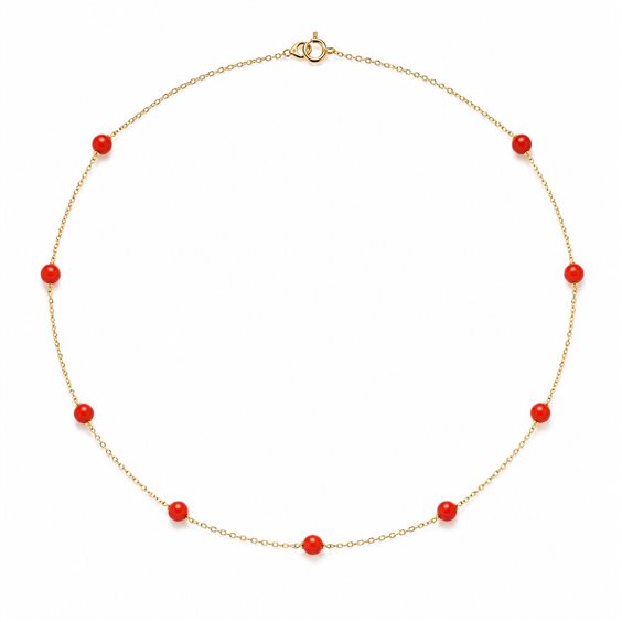 Collana Rajola Donna in Oro Pasta di corallo 3200-754-11 - 3200-754-11